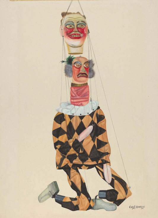 Two-Headed Freak by Chris Makrenos (American, active c. 1935), 16X12"(A3)Poster Print