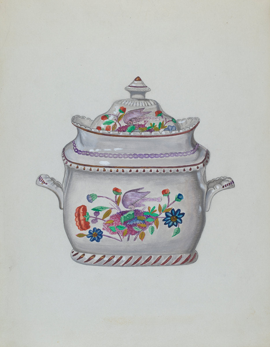 Sugar Bowl by John Cutting (American, active c. 1935), 16X12"(A3)Poster Print