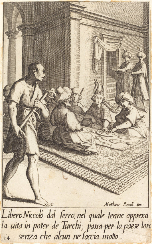 Niccolo by Jacques Callot after Matteo Rosselli (French, 1592 - 1635), 16X12"(A3)Poster Print