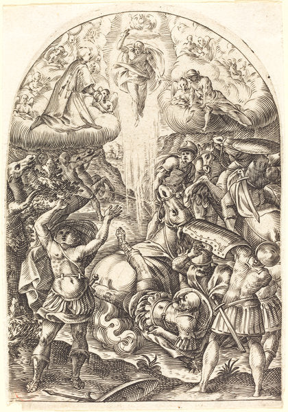 The Conversion of Saint Paul by Jacques Callot (French, 1592 - 1635), 16X12"(A3)Poster Print