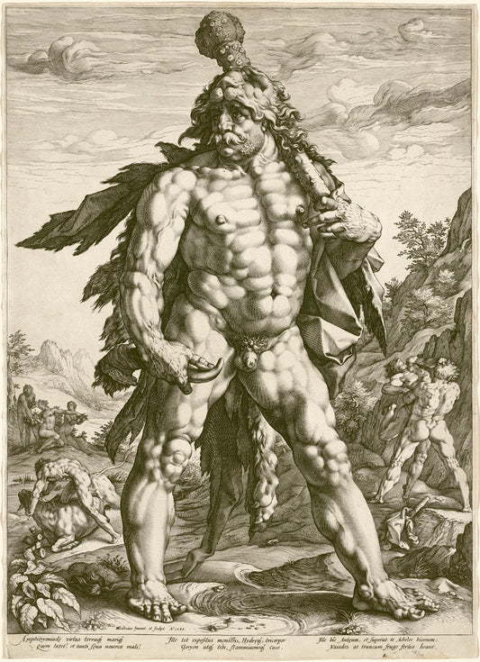 The Great Hercules by Hendrik Goltzius (Dutch, 1558 - 1617), 16X12"(A3)Poster Print