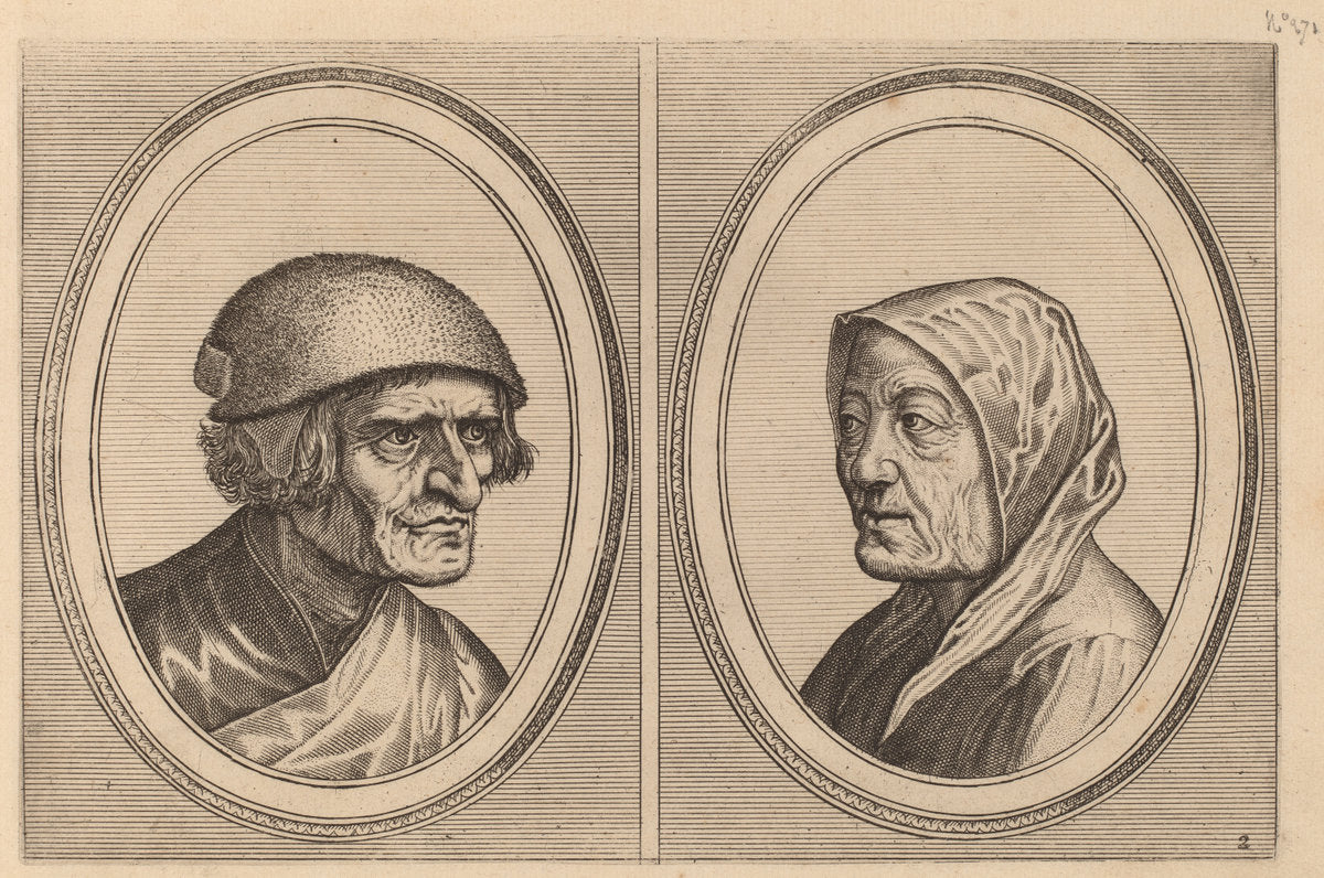 Beleefde Goossen and "Prijne Lecker-tants" by Johannes and Lucas van Doetechum after Pieter Bruegel the Elder (Dutch, active 1554/1572; died before 1589), 16X12"(A3)Poster Print