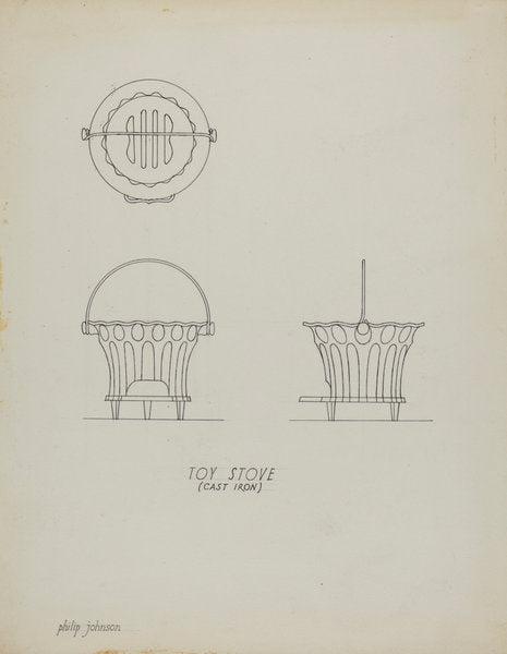 Toy Stove by Philip Johnson (American, active c. 1935), 16X12"(A3)Poster Print