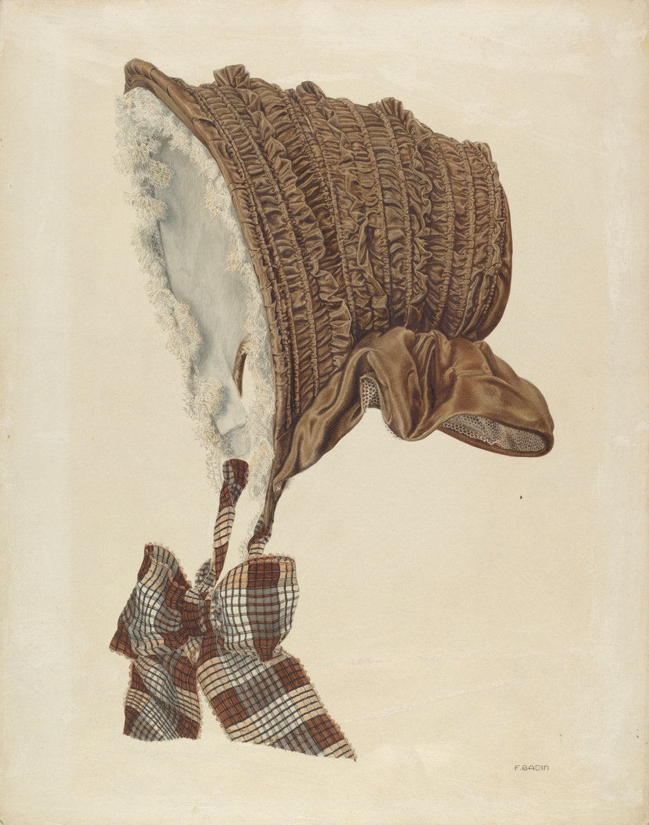 Bonnet by Ferdinand Badin (American, active c. 1935), 16X12"(A3)Poster Print