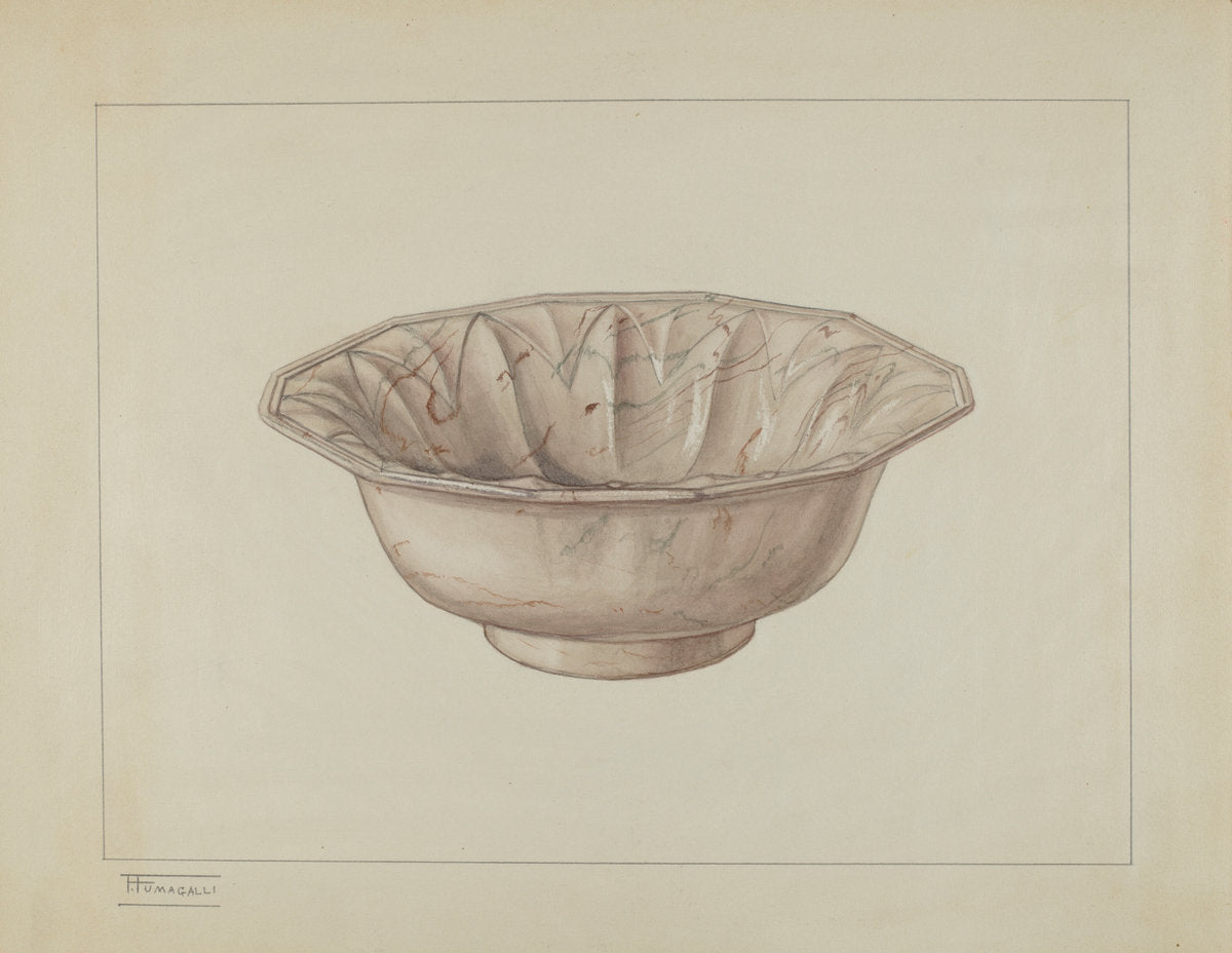 Wash Bowl by Frank Fumagalli (American, active c. 1935), 16X12"(A3)Poster Print