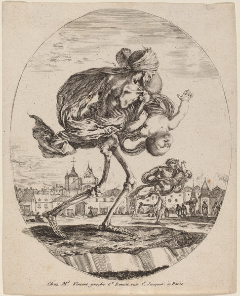 Death Carrying a Child to the Right by Stefano Della Bella (Italian, 1610 - 1664), 16X12"(A3)Poster Print