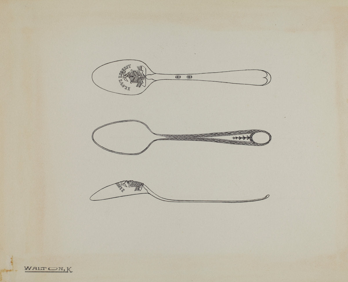 Silver Teaspoon by Kalamian Walton (American, active c. 1935), 16X12"(A3)Poster Print