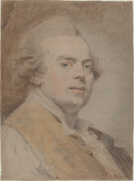 Self-Portrait by Claude Hoin (French, 1750 - 1817), 16X12"(A3)Poster Print