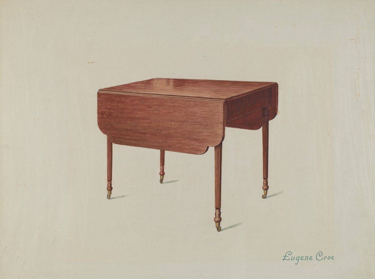 General Cass Table by Eugene Croe (American, active c. 1935), 16X12"(A3)Poster Print