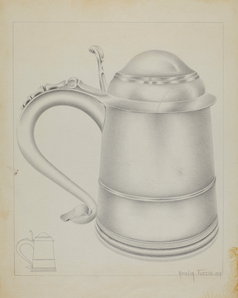 Silver Tankard by Amelia Tuccio (American, active c. 1935), 16X12"(A3)Poster Print