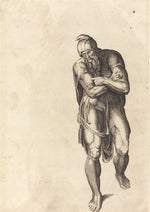 Striding Man by Nicolaus Beatrizet after Michelangelo (French, 1515 - 1565 or after), 16X12"(A3)Poster Print