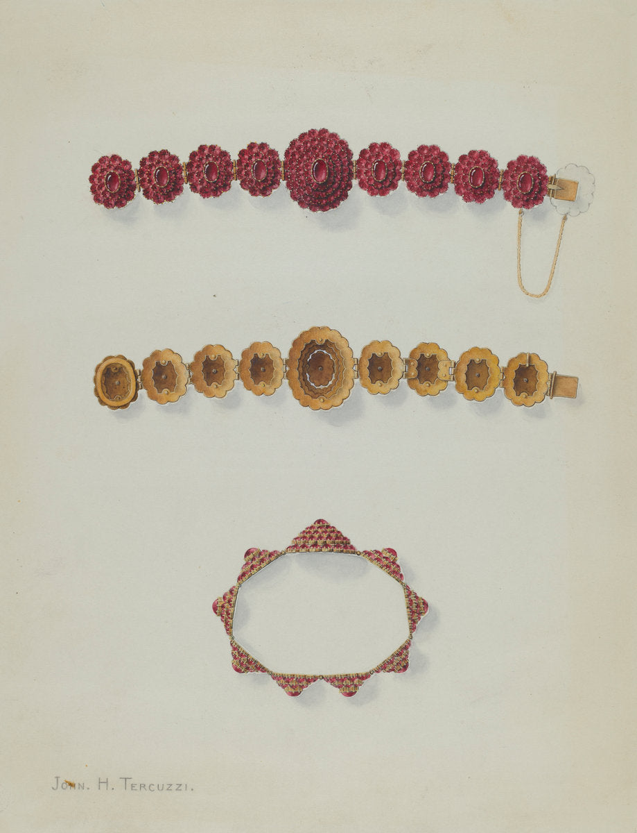 Bracelet by John H. Tercuzzi (American, active c. 1935), 16X12"(A3)Poster Print