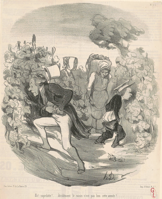 Ah! Saperlotte! ... Le raisin n'est pas bon cette année! ... by Honoré Daumier (French, 1808 - 1879), 16X12"(A3)Poster Print