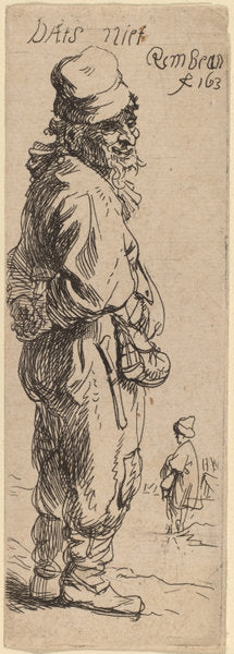 A Peasant Replying: "Dats niet" (That's nothing) by Rembrandt van Rijn (Dutch, 1606 - 1669), 16X12"(A3)Poster Print