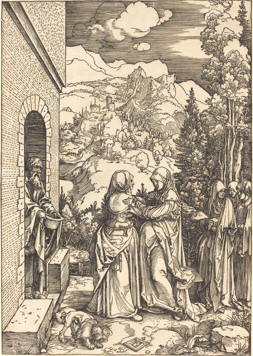 The Visitation by Albrecht Dürer (German, 1471 - 1528), 16X12"(A3)Poster Print