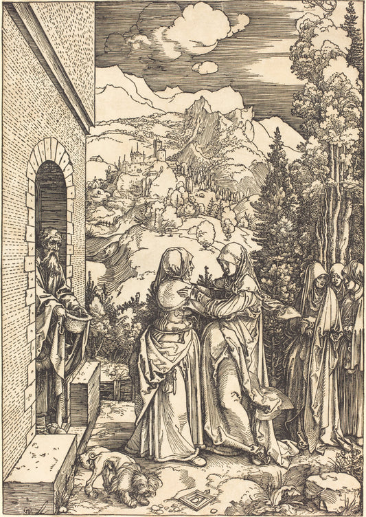The Visitation by Albrecht Dürer (German, 1471 - 1528), 16X12"(A3)Poster Print