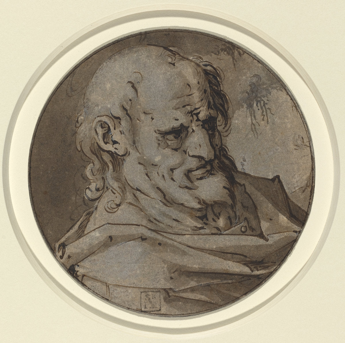 Head of an Apostle by Hendrik Goltzius (Dutch, 1558 - 1617), 16X12"(A3)Poster Print