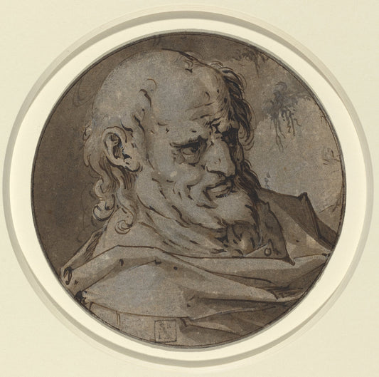 Head of an Apostle by Hendrik Goltzius (Dutch, 1558 - 1617), 16X12"(A3)Poster Print