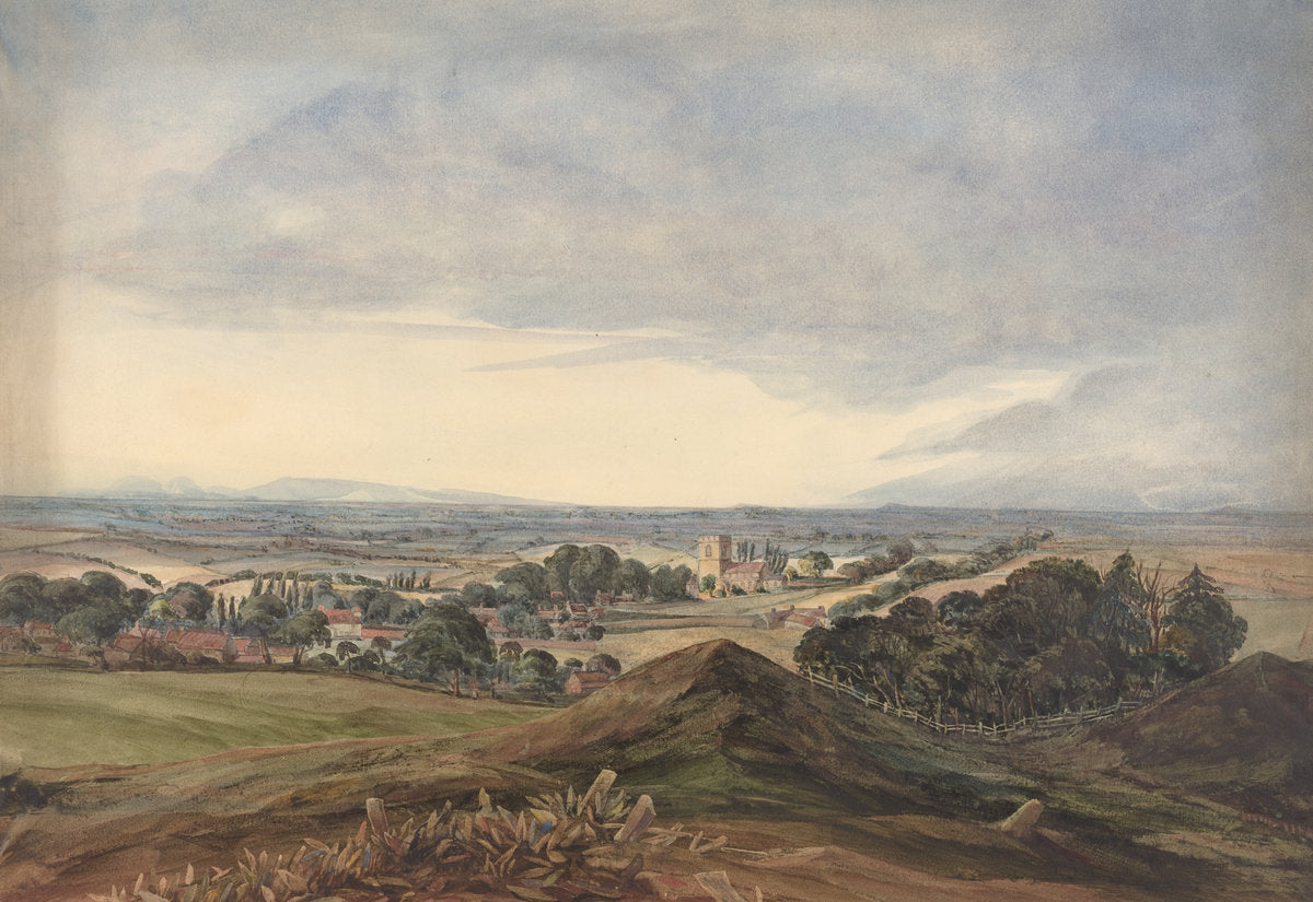 Hunworth Church by Attributed to James Bulwer (British, 1794 - 1879), 16X12"(A3)Poster Print