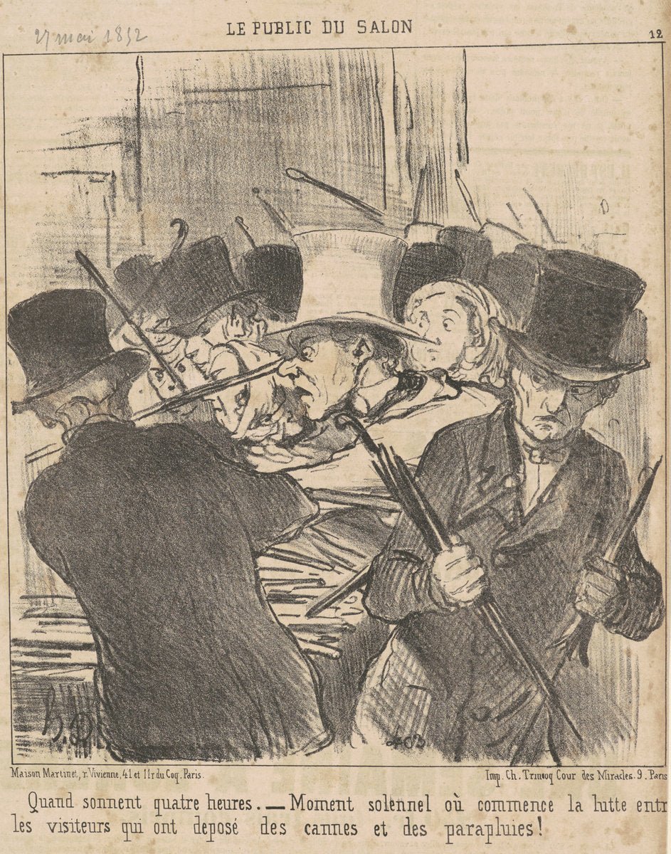 Quand sonnent quatre heures by Honoré Daumier (French, 1808 - 1879), 16X12"(A3)Poster Print