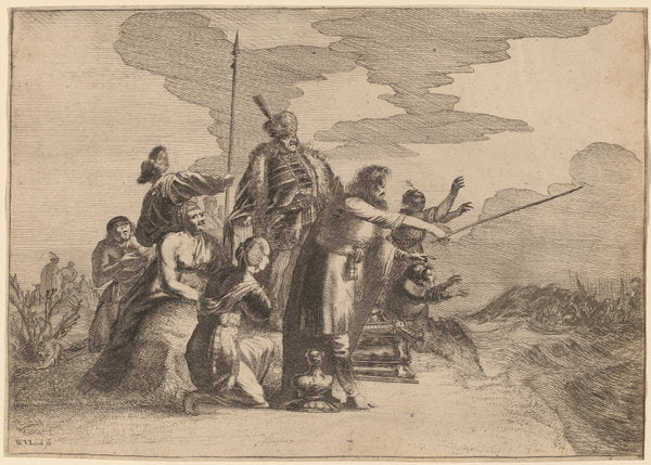Pharoah Perishing in the Red Sea by Willem van Lande (Dutch, c. 1610 - after 1650), 16X12"(A3)Poster Print