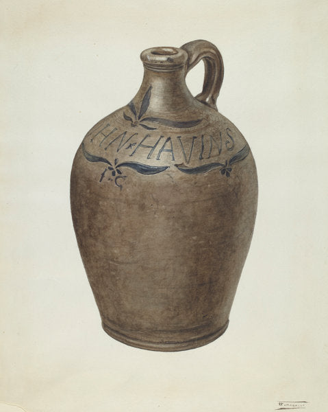 Jug by Frank Fumagalli (American, active c. 1935), 16X12"(A3)Poster Print