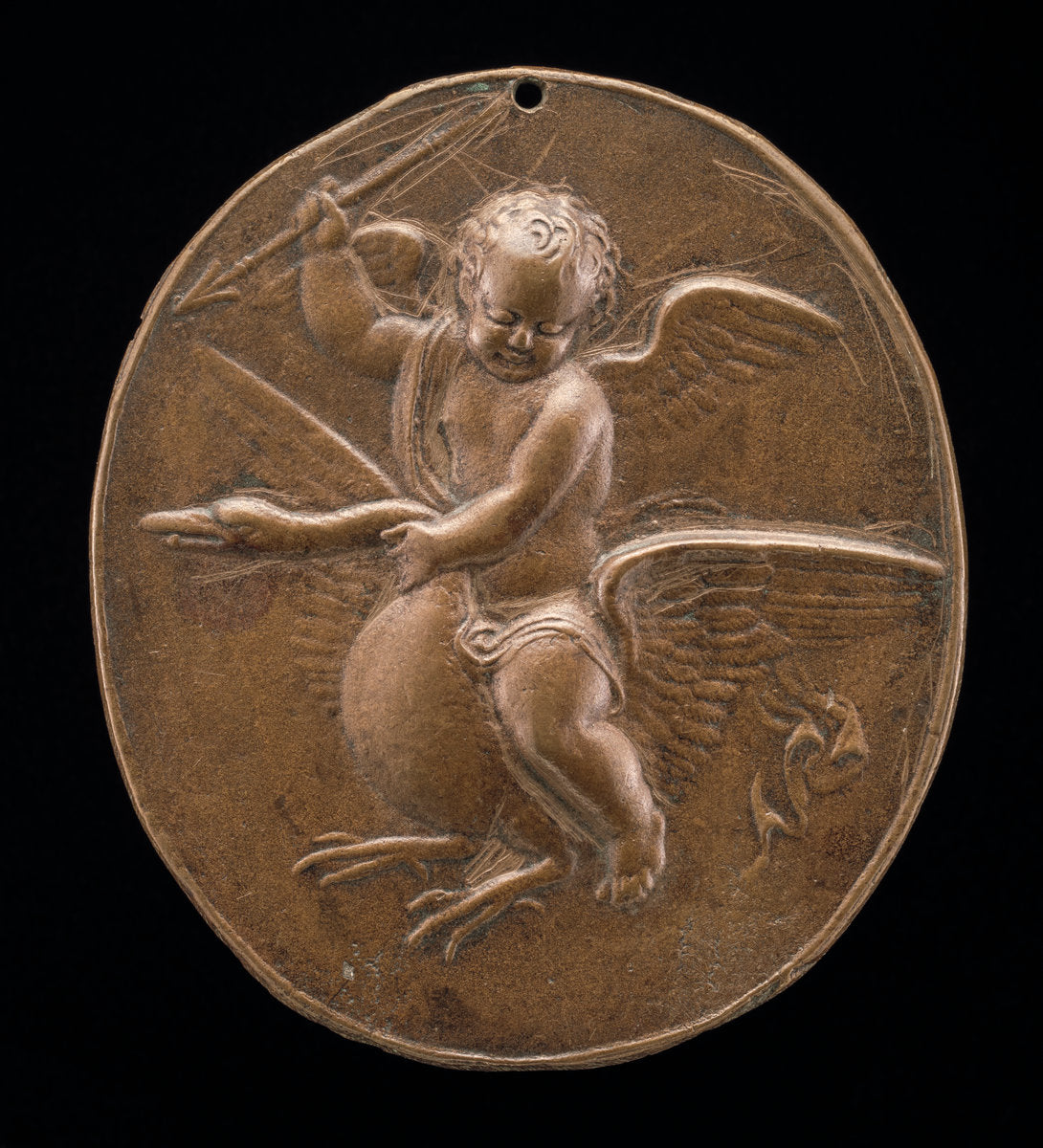 late 16th century by Italian 16th Century (Cupid on a Flying Swan), 16X12"(A3)Poster Print