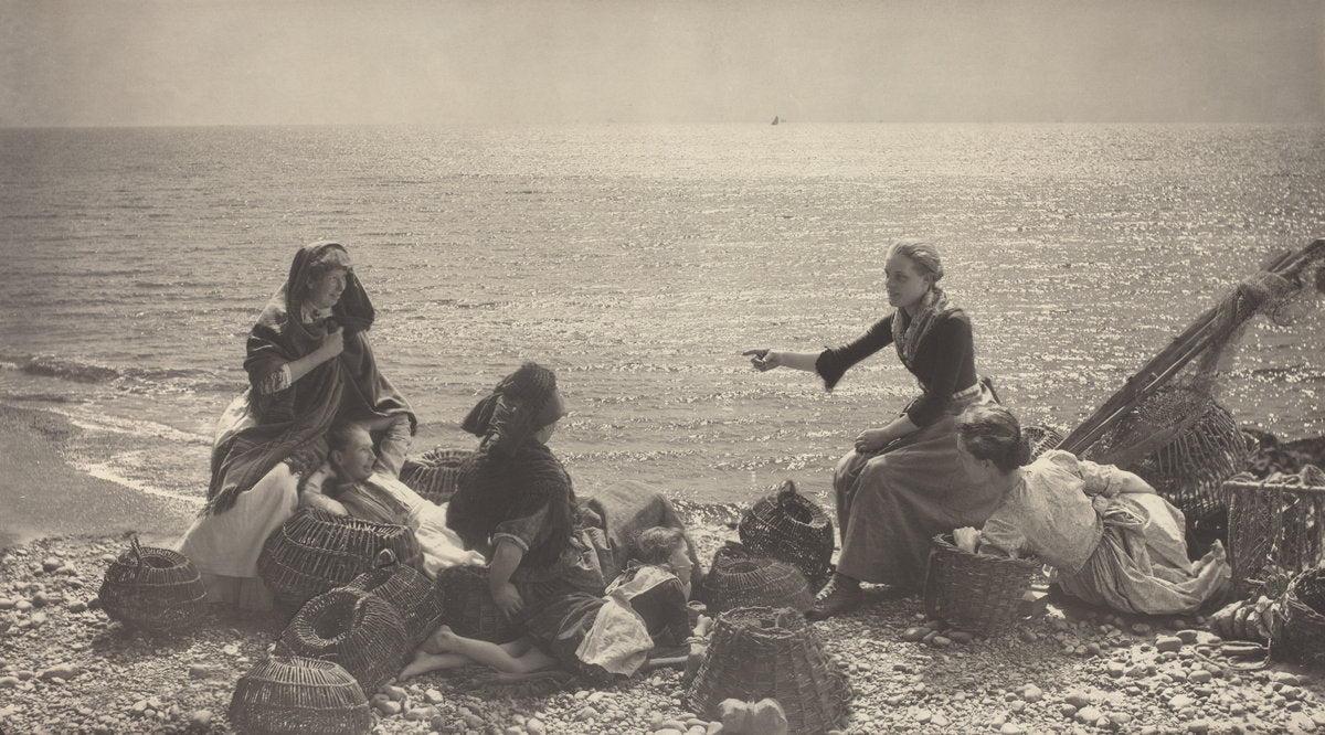 Gossip on the Beach by Henry Peach Robinson (British, 1830 - 1901), 16X12"(A3)Poster Print