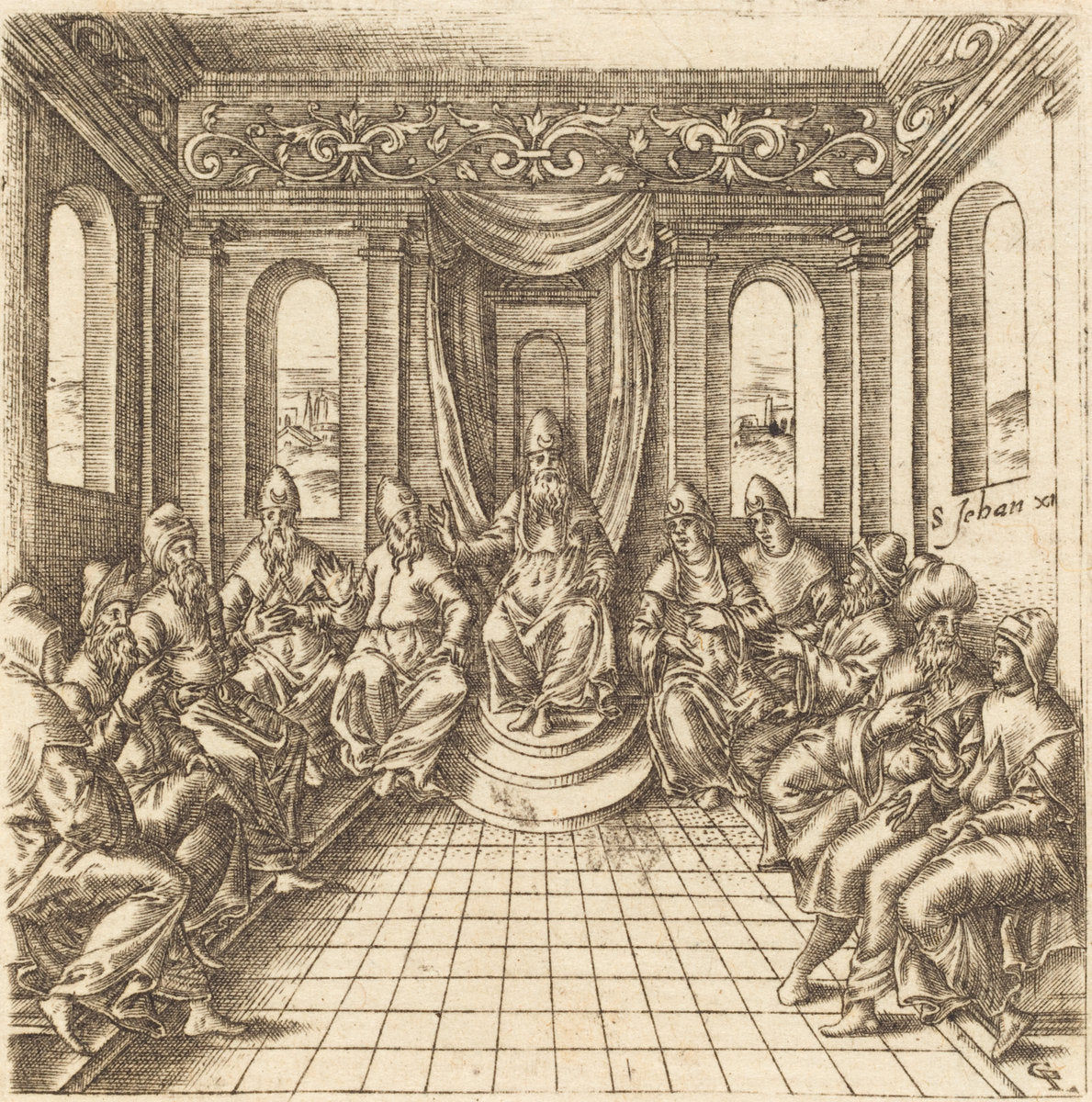 The Chief Priests and Pharisees by Léonard Gaultier (French, 1561 - 1641), 16X12"(A3)Poster Print