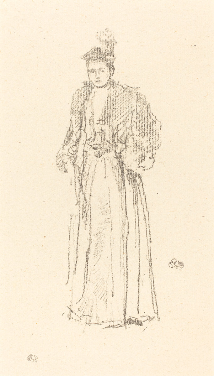 Portrait Study: Miss Charlotte R. Williams by James McNeill Whistler (American, 1834 - 1903), 16X12"(A3)Poster Print