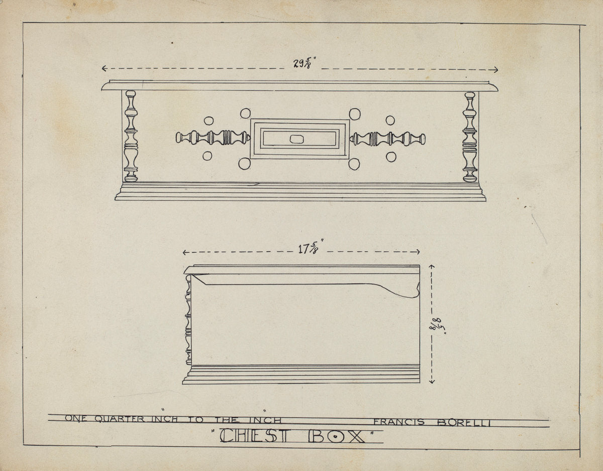 Box by Francis Borelli (American, active c. 1935), 16X12"(A3)Poster Print