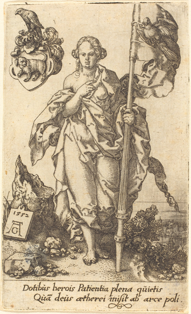 Patience by Heinrich Aldegrever (German, 1502 - 1555/1561), 16X12"(A3)Poster Print