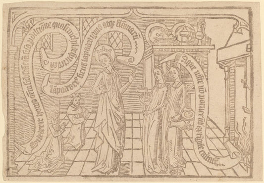 in or after 1465 by Netherlandish 15th Century (Page from "Canticum Canticorum": 2nd Edition), 16X12"(A3)Poster Print
