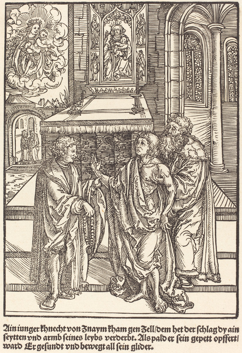 Ain iunger Khnacht von Znaym ... by Master of the Miracles of Mariazell (German, active early 16th century), 16X12"(A3)Poster Print