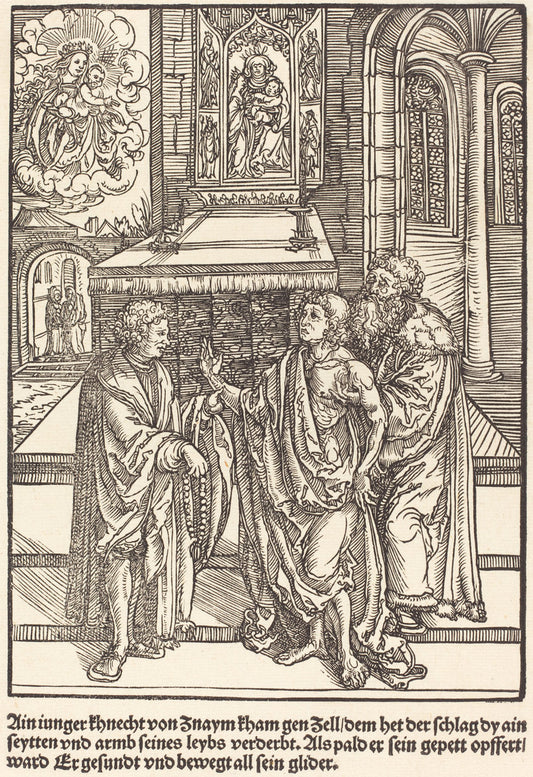Ain iunger Khnacht von Znaym ... by Master of the Miracles of Mariazell (German, active early 16th century), 16X12"(A3)Poster Print