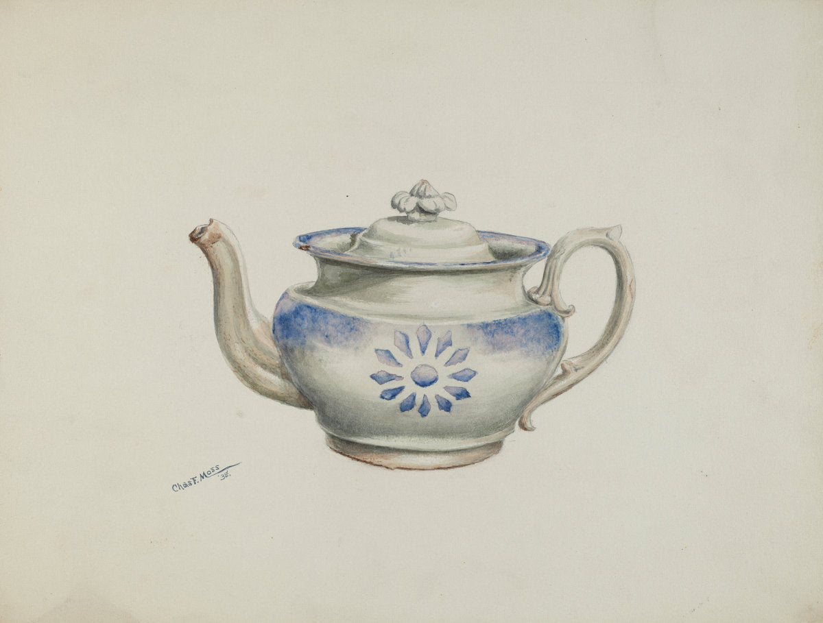 Teapot by Charles Moss (American, active c. 1935), 16X12"(A3)Poster Print