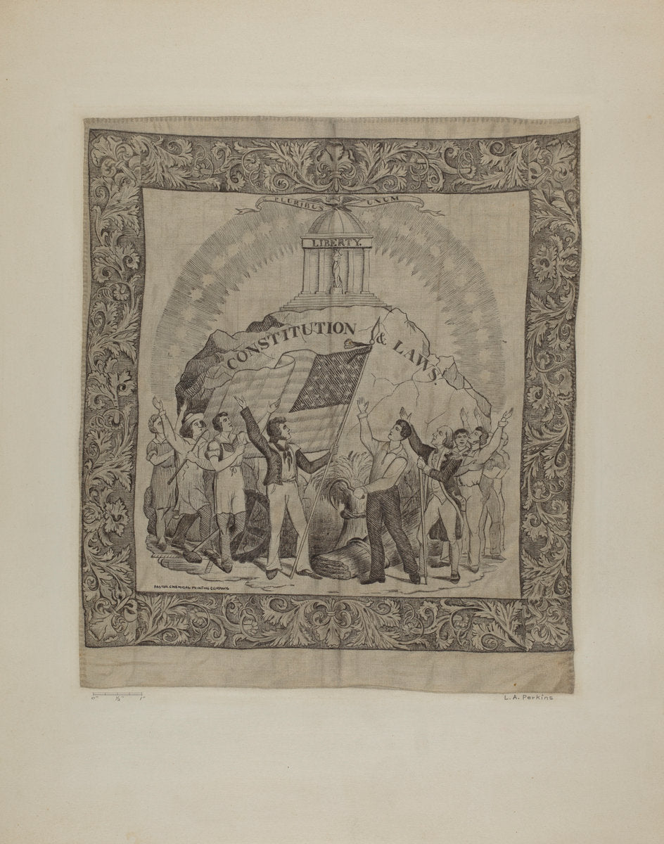 Printed Textile (Historical) by Arlene Perkins (American, active c. 1935), 16X12"(A3)Poster Print