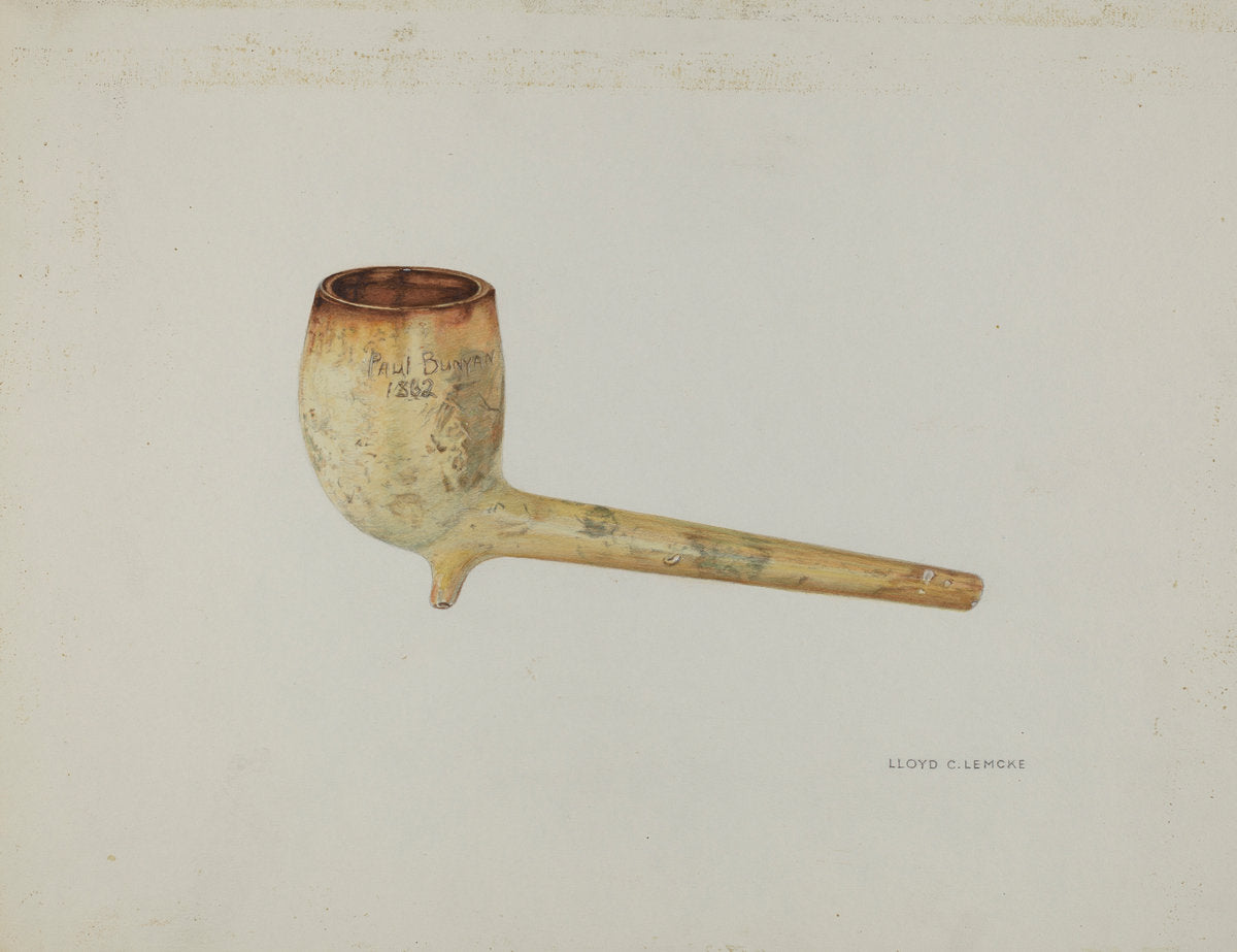 Pipe by Lloyd Charles Lemcke (American, active c. 1935), 16X12"(A3)Poster Print
