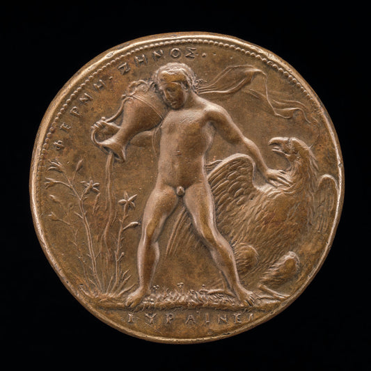 Ganymede Watering the Farnese Lilies [reverse] by Il Grechetto (Italian, active 1538/1564), 16X12"(A3)Poster Print