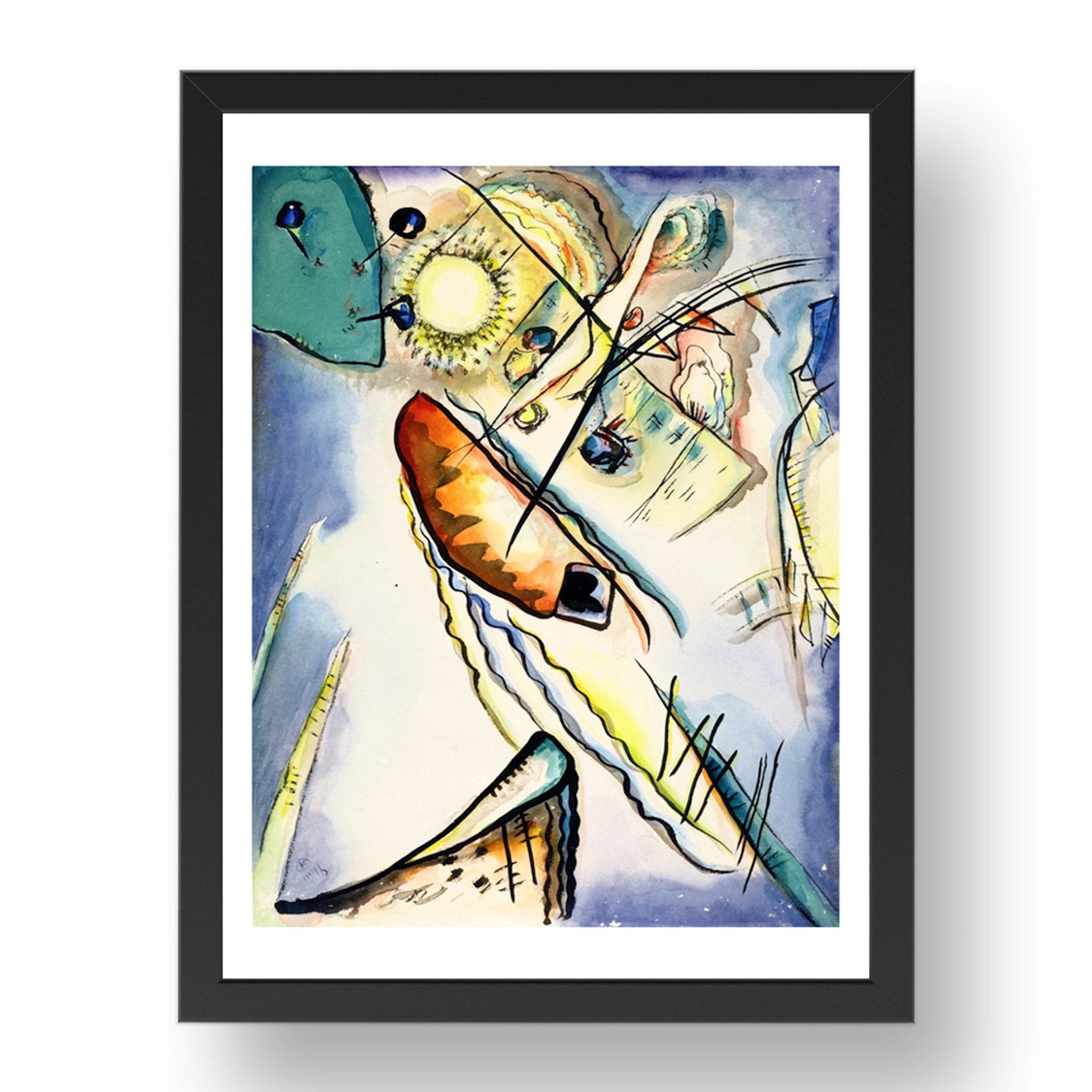 Untitled 1916 by Wassily Kandinsky, 17x13" Frame