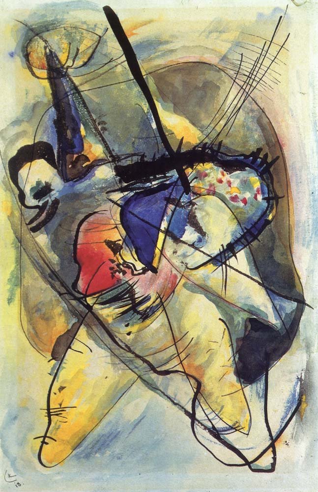 Untitled - Wassily Kandinsky -1918 by Wassily Kandinsky, 23x16"( A2 size ) Poster Print