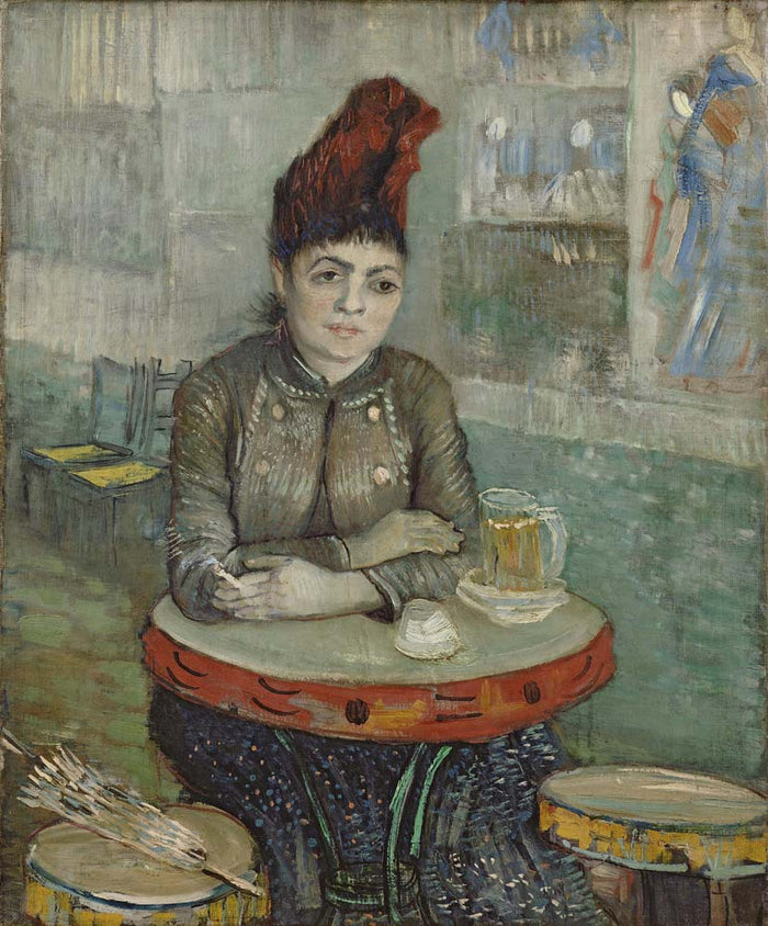 in cafe agostina segatori in le tambourin by V. Van Gogh, 12x8