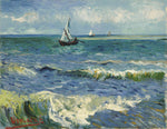 seascape near les saintes maries de la mer by V. Van Gogh, 12x8" (A4) Poster