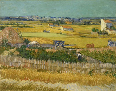 the harvest by Vincent Van Gogh, 12x8" (A4) Poster