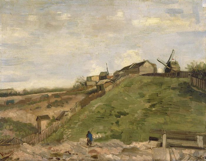 hill of montmartre with stone quarry by V. Van Gogh, 12x8