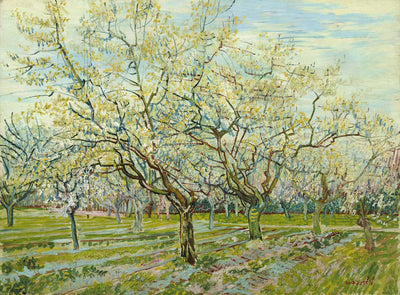 white orchard by Vincent Van Gogh, 12x8" (A4) Poster