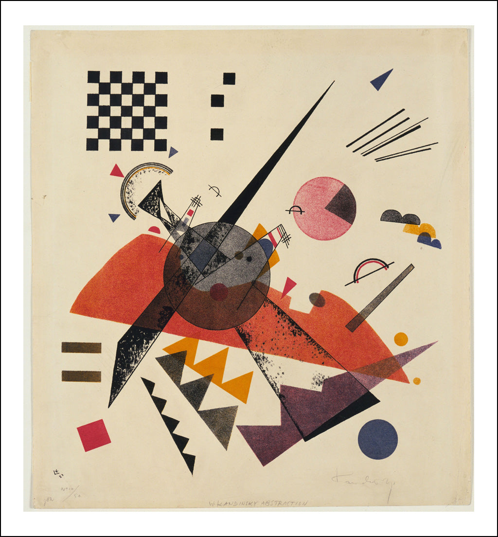 vasily-kandinsky-orange by Wassily Kandinsky, 12x8"(A4) Poster Print