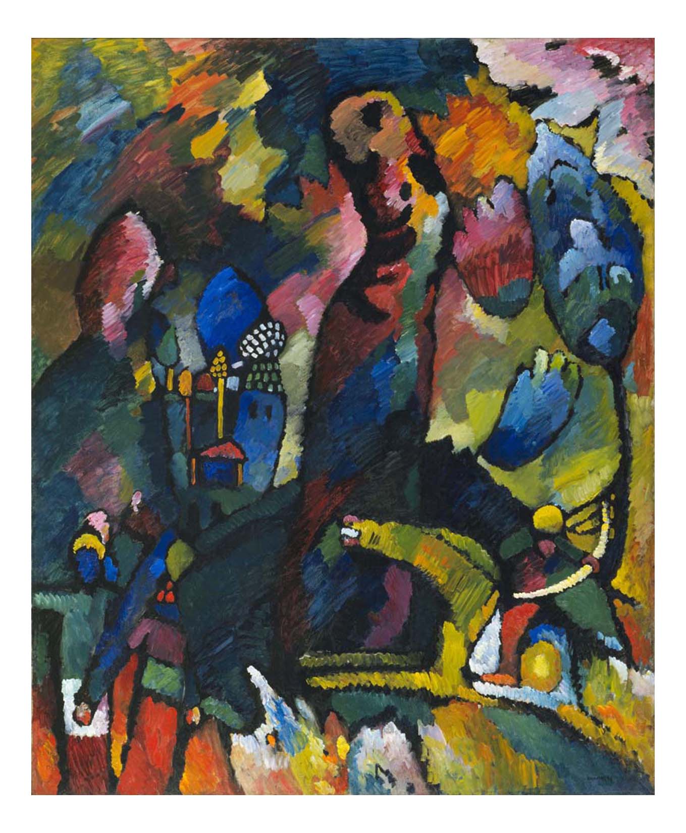 Vasily Kandinsky - Picture with an Archer, 16x12" (A3) Poster Print