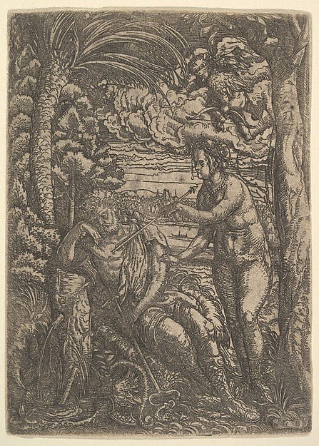 Venus and Mercury 1520–25-Hans Burgkmair , vintage art, A3 (16x12") Poster Print