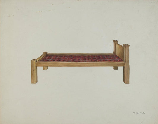 Vera Van Voris:Sewing Settee,16x12"(A3) Poster
